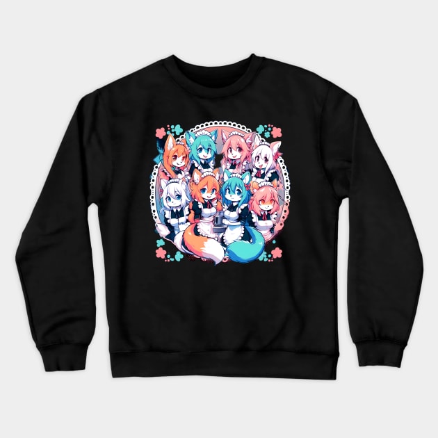 furryart Crewneck Sweatshirt by vaporgraphic